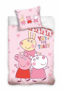 Rosa Peppa Pig Bettbezug 100 x 135 Cm Baumwolle