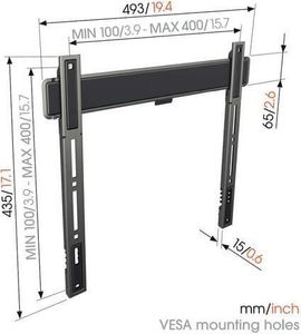 Vogels ELITE TVM 5405 schwarz Extrem flache TV-Wandhalt.32-77 Vogels ELITE TVM 5405 schwarz Extrem flache TV-Wandhalt.32-77