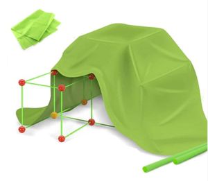 Hracia deka + taška na hračky, polyesterový poťah na pevnosť, zelená - FORTCOVER