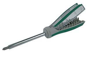 BRÜDER MANNESMANN 19 in 1 Bit-Schraubendreher mit Bit-Depot