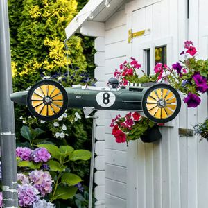 Garten Rennfahrer Windmühle Windrad Edelstahl Windspiele Windspinner Ornament Für Hof und Gard Gartendekorationen