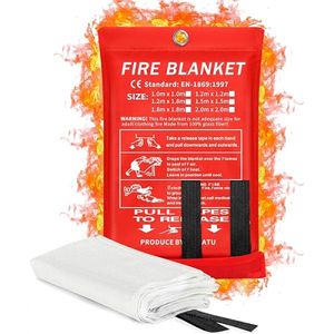 Leap Notfall-Feuerlöschdecke, Feuerlöschdecke für die Küche, 1,5 x 1,5 m Feuerlöschdecke für Zuhause, Fiberglas-Feuerdecke - 1,5x1,5M