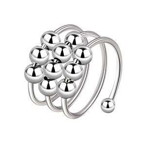 INF Anti-Stress-Ring verstellbar Kupfer Silber Silber