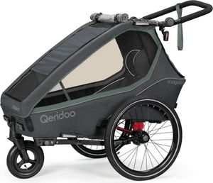 Qeridoo Kidgoo 1 - detský príves na bicykel pre 1 dieťa, farba:Ivy Green