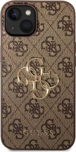 Guess 4G Big Metal Logo - iPhone 15 Case (brown)
