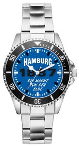 KIESENBERG Herrenuhr Armbanduhr Hamburg Geschenk Fan Artikel Zubehör Fanartikel Analog Quartz Uhr 6044
