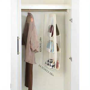 Hängender Handtaschen-Organizer, leicht, faltbar, staubdicht, Aufbewahrungstasche, Kleiderschrank, für Geldbörse und Clutch Hängender Handtaschen-Organizer, leicht, faltbar, staubdicht, Aufbewahrungstasche, Kleiderschrank, für Geldbörse und Clutch