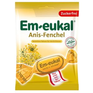 Em eukal Anis Fenchel Hustenbonbons mit Vitamin C zuckerfrei 75g