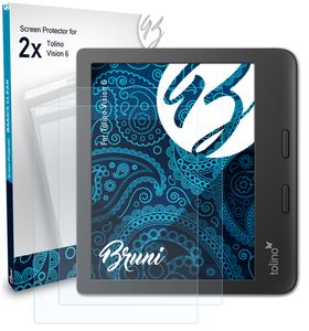 Bruni Basics-Clear 2x Schutzfolie kompatibel mit Tolino Vision 6 Folie