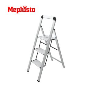 Mephisto Aluminium Leiter mit 3 Stufen und Griff bis 150 kg Tragkraft