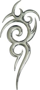 3D-Chrome-Sticker Tribal 100 x 45 mm