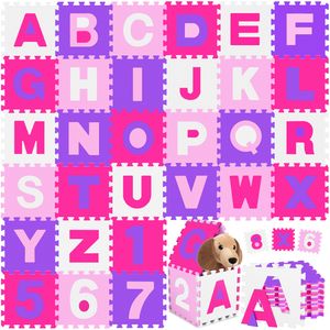 KIDIZ® 86 teilige Puzzlematte Kinderspielteppich Spielmatte Spielteppich Schaumstoffmatte Kinderteppich, Puzzle Zahlen und Buchstaben Schutzmatte