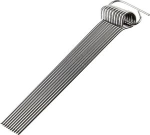 Fackelmann Rouladennadeln, Fleischnadeln, Metallspieße, Cocktailspieße aus rostfreiem Edelstahl (Farbe: Silber), Menge: 10 Stück