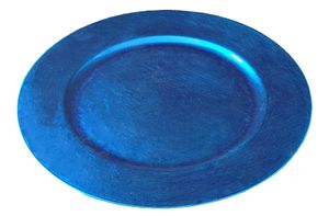 Davartis - Platzteller - Dekoteller aus Kunststoff, ca. 33 cm - Türkis/Blau
