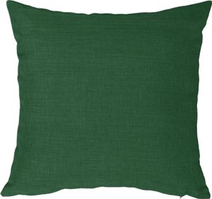 Kissenbezug 60x60 cm dunkelgrün Struktur Leinenoptik Kissenhülle für Dekokissen