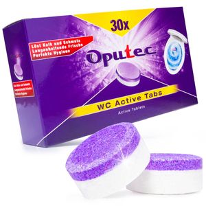 30x Oputec WC-Reiniger Tabs: Extra starke Reinigung von WCs, Toiletten & Urinalen