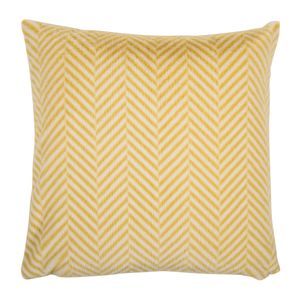 pad Kissenhülle Zella 50 x 50 cm yellow gemustert mit RV Polyester Felloptik