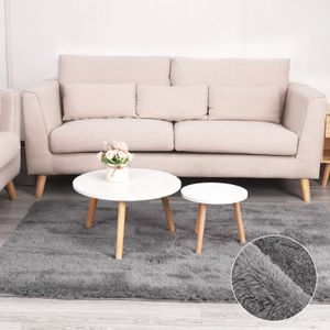 120 x 160 cm koberec s vysokým vlasem obývací pokoj koberec s vysokým vlasem kožešinový koberec Umělá kožešina načechraný neklouzavý šedý