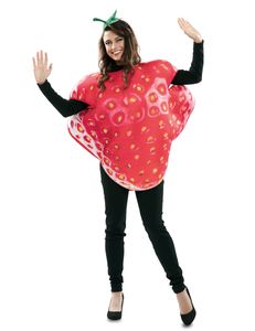Erdbeer-Kostüm witziges Karneval-Kostüm rot