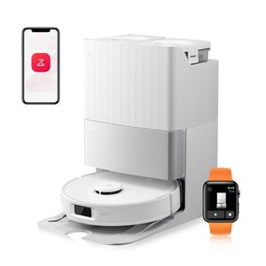 Robotický vysávač Roborock Qrevo Edge S5A 17 000 Pa (upgrade z Qrevo master), 75 ℃ umývanie mopu horúcou vodou, dvojitý systém proti zamotaniu, FlexiArm Design™ biely