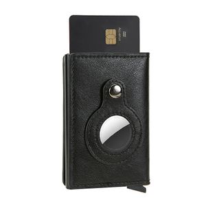AirTag RFID Geldbörse Portemonnaie Schutz Wallet Geldbeutel mini Geldbörse Schwarz