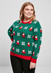 Dámský svetr Urban Classics Ladies Santa Christmas Sweater x-masgreen - 5XL
