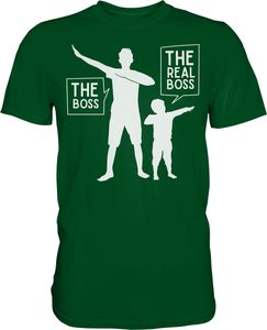 Vater Sohn Dabbing Papa und Kind T-Shirt – Bottle Green / 3XL