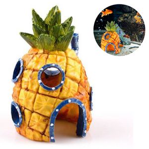 Spongebob Fisch Tank schwingt Aquarium Zubehör Modell Schaukel Slots Dekoration Pineapple House 1 Stück