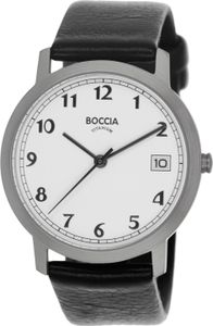 Boccia Boccia Herrenarmbanduhr Titan mit Lederband 3617-01 Boccia Boccia Herrenarmbanduhr Titan mit Lederband 3617-01