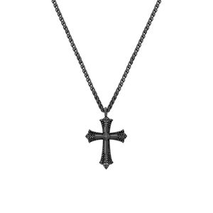Police Herren Edelstahl Halskette mit Kreuz-Anhänger in schwarz - Kudos - PEJGN2112822