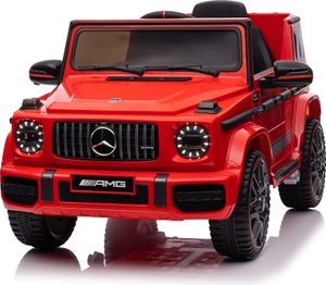 FCH Elektroautos für Kinder Mercedes Benz G63 AMG mit 12V Elektrofahrzeug 2,4G Fernbedienung, 2-türiges Kinder-Elektrofahrzeug mit MP3 Rot