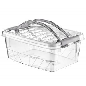 Aufbewahrungsbehälter Aufbewahrungsbox Transparentbox Kunststoffbox Klappbox Plastikbox mit Griffen 5L