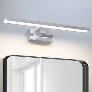 ZMH LED Spiegelleuchte Spiegellampe Weiß Wandlampe Wasserdicht IP44 Wandleuchte Neutralweiß 4000K Feuchtraumleuchte 8W 40CM für Badezimmer Keller Küche Badschrank