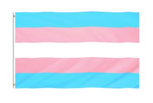 INQUARK 90 x 150 cm LGBTQ+ Transgender Pride Flagge mit zwei Metallösen