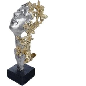 Abstrakte Statue, 32x15x14 cm, Silber