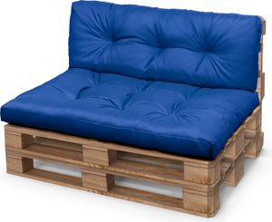 Palettenkissen Set 120x80 cm Kornblumenblau – Wasserdichte Sitz- & Rückenkissen für Europaletten – Outdoor Kissen UV-beständig Palettenkissen Set 120x80 cm Kornblumenblau – Wasserdichte Sitz- & Rückenkissen für Europaletten – Outdoor Kissen UV-beständig