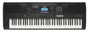 Yamaha PSR-EW425 Digital-Keyboard, schwarz  Vielseitiges, tragbares Digital-Keyboard mit 76 anschlagdynamischen Tasten, 820 Instrumentenklängen, Premium Orgelsounds und LCD-Display