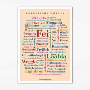 Poster Fränkische Wörter (50x70 cm)