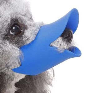 Anti-Biss Ente Mundform Hund Mundbedeckungen Anti Called Maulkorb Masken Haustier Mund Set Beißfest Silikon Material,Blue,M