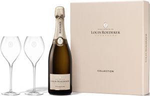 Champagne Louis Roederer 1 Fl. Collection + 2 Gläser 28,5cl Roederer Genuss zu Zweit Collection Schaumwein