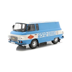 Barkas B 1000 Kastenwagen Fortschritt Service 1970 blau weiß Modellauto 1:18 MCG