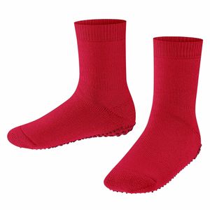 FALKE Kinder Stoppersocken - Catspads, Anti-Rutsch, Socken, Vollsohle, Merino-Wolle Hellrot 27-30