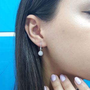 Diamant Ohrhänger Licht der Sonne Brillant-Schliff Weißgold
