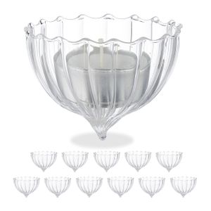 relaxdays tea light holder pływający zestaw 12 sztuk