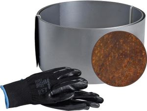 Edel-Rost Rasenkante Mähkante 15 cm x 10 m Hochbeet Beetumrandung Beeteinfassung Edel-Rost Rasenkante Mähkante 15 cm x 10 m Hochbeet Beetumrandung Beeteinfassung