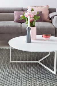 WOHNLING Couchtisch MDF Holz weiß matt Wohnzimmertisch Loungetisch Kaffeetisch