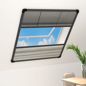 Neues Produkt Insektenschutz-Plissee für Fenster, Fliegengitter, Dachfenster Alu 80x100 cm mit Jalousie