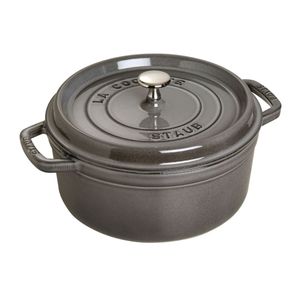 Staub Cocotte rund Graphitgrau 24 cm