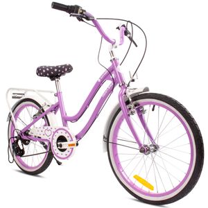 Mädchen fahrrad 20 Zoll mit SHIMANO 6-Gang Heart Bike violett
