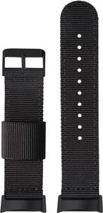 INF Nylon Uhrenarmband für Fitbit Charge 5, Atmungsaktives Sport-Ersatzband Schwarz
